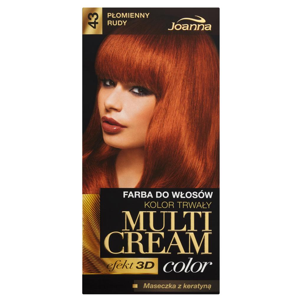 Joanna Multi Cream Color Hair Dye, No. 43 Flaming Red 1 Pc