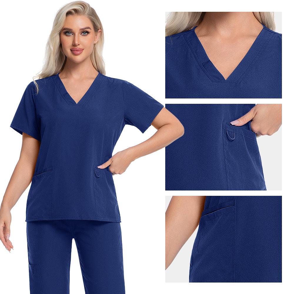 Short Sleeve Nurse Work Uniform Set for SPA & Salon 