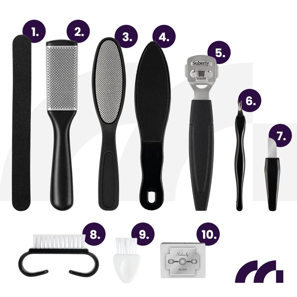 Maltec Solea Noir Electric Foot File And Pedicure Set