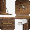 Wall Mounted Cabinet in Reclaimed Wood Look 100 x 36.5 x 35 cm Engineered Wood