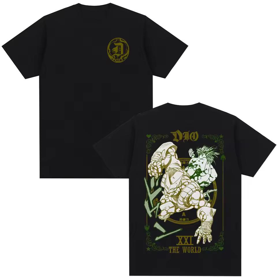 Jojo Bizarre Adventure T-shirt Dio Brando Jotaro Kujo Manga Graphic T-shirts Men Women Cotton Casual T Shirts 2026 New Summer