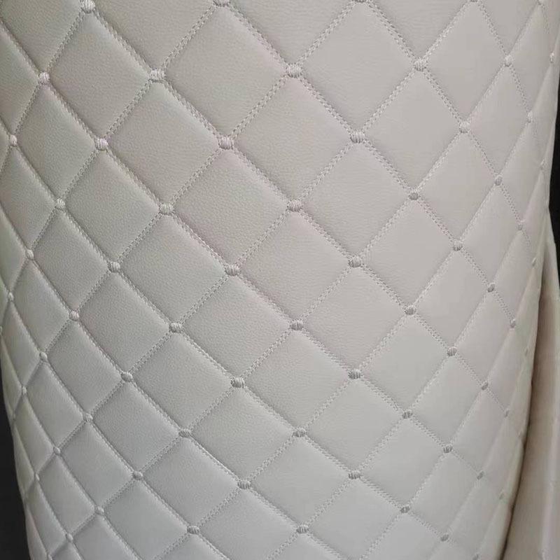 1M вышитая искусственная кожаная ткань толстая губка стеганая ПВХ кожа ткань для обивки мебели для салона автомобиля материал