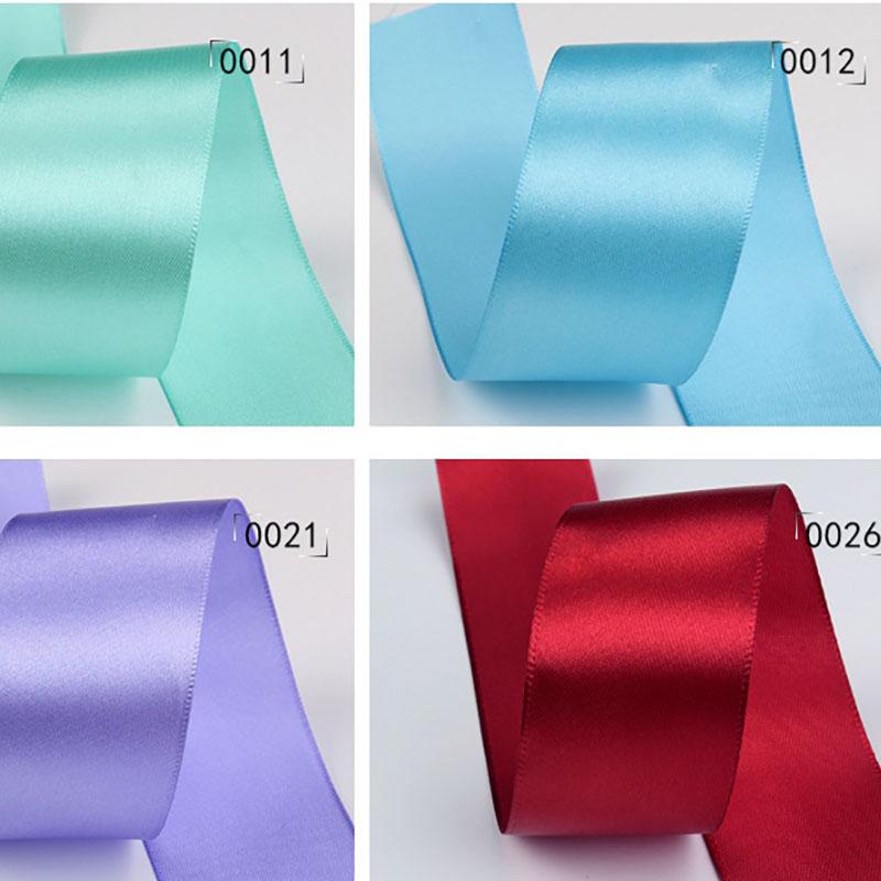 Satin Polyester Single Face Ribbon 100% Polyester for DIY Handmade Hair Accessories Bow Gift Bouquet Packaging for Creative