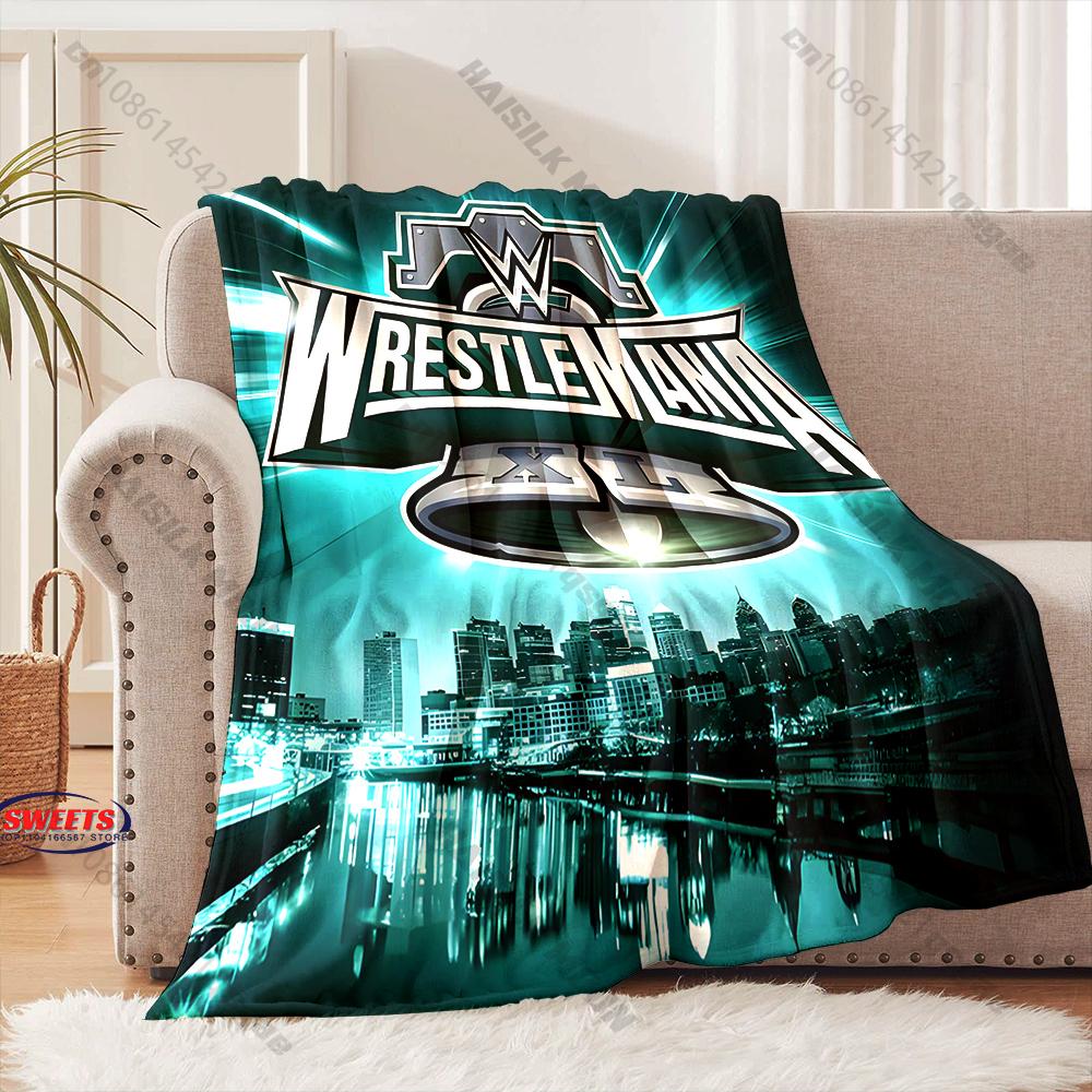 Фланелевое одеяло с принтом W-WWE, разных размеров, для сына, мужа, папы, супермягкое, пушистое, для спальни, дивана, офиса, отличные подарки