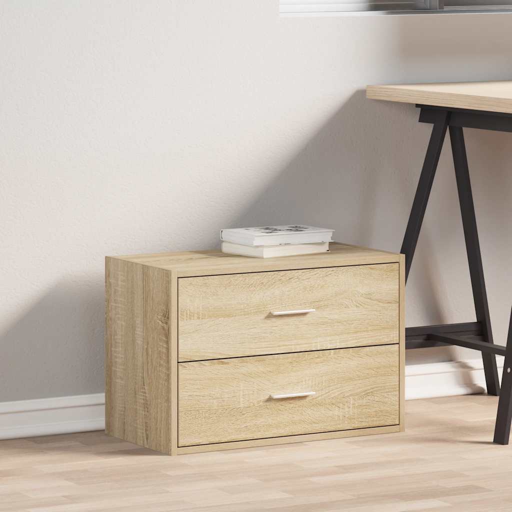 Cabinet with 2 Drawers Sonoma Oak Finish 60 x 31 x 40 cm Particleboard
