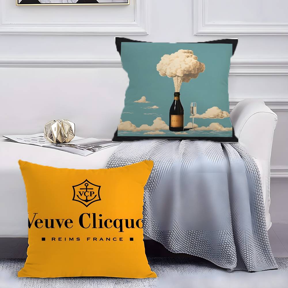 Бренд шампанского Veuve Clicquot-C Наволочка Комфорт Диван-кровать Шелковистая Элегантная Невидимая молния На заказ Декоративная c
