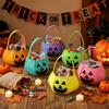 Trick or Treat Halloween Candy Bag Ghost Trick-Or-Treat Candy Basket Pumpkin Candy Bucket  Gift