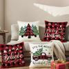 Наволочка для рождественских зимних праздников, наволочка с принтом, декоративная наволочка с буквами, наволочка для домашнего декора