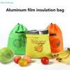 Fruit Vegetables Thermal Insulation Shockproof Eco Friendly Storage Bag With Pockets Drawstring Reusable