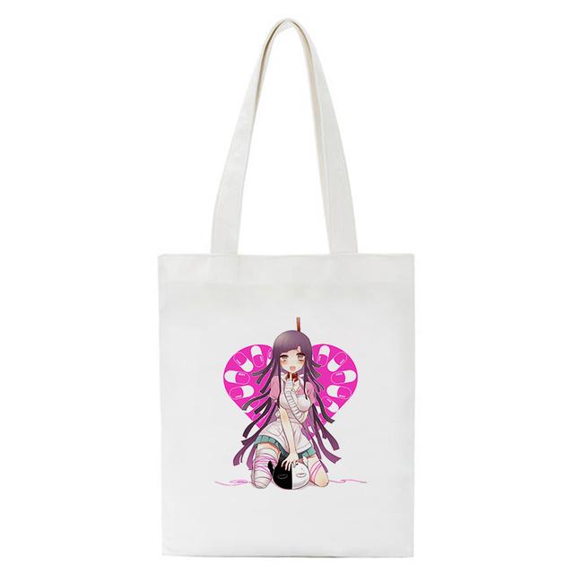 Холщовая сумка для покупок с героями мультфильмов Mikan Tsumiki, японское аниме, женская сумка на плечо, эко-сумка, многоразовые сумки для покупок для продуктов