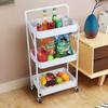 3-х уровневая тележка для хранения на кухне, на полу, в спальне, для закусок, в ванной, в спальне, для хранения, стеллаж для хранения фруктов, овощей, корзина для хранения