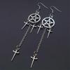 Pentagram Sword Dagger Earrings Gothic Dark Supernatural Power Earrings Friendship Gift