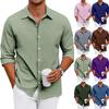 Men's Loose-fitting Casual Button-down Long-sleeved Shirt