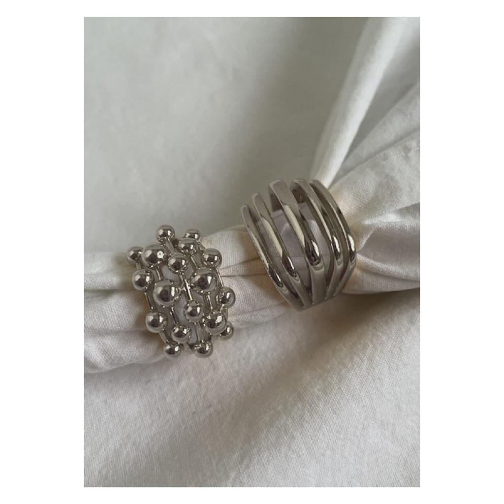 Комплект золотых колец с пузырьками