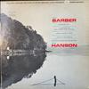 LP Запись САМУЭЛЬ БАРБЕР, ХОВАРД ХАНСОН, ИСТМ - Симфония №. 1, Увертюра к "The Sc SR90420 Mercury 1964 US Classical Used