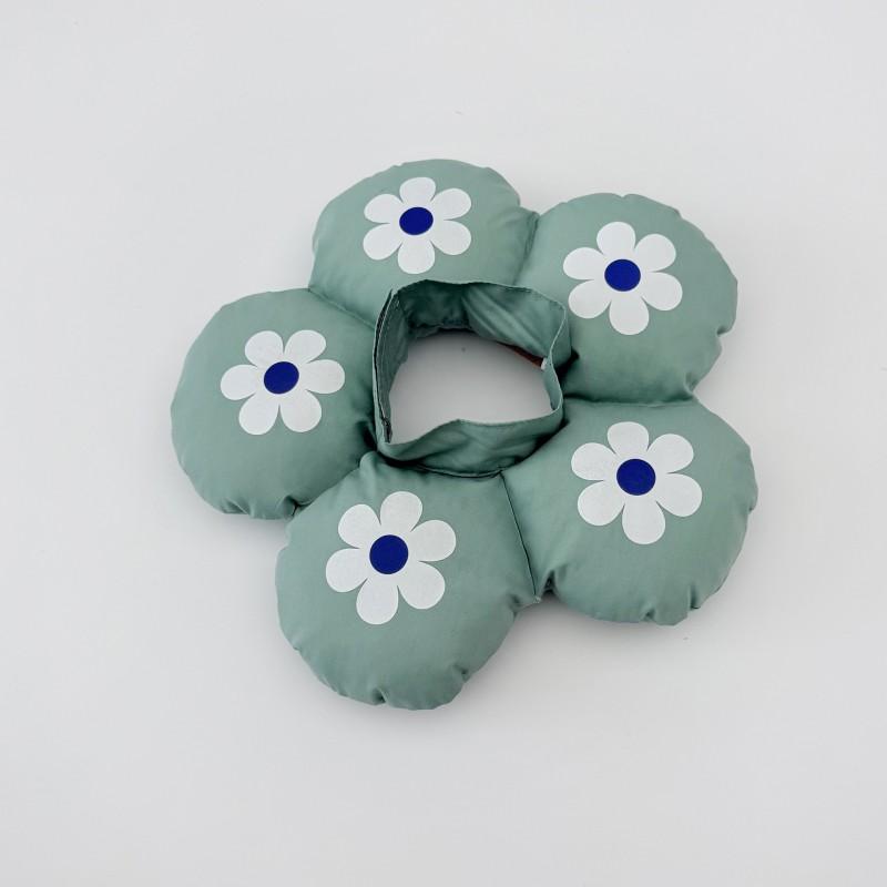 Soft Recovery Collar Cats Post-Neutering Surgery Anti-Lick Prevent Escape Comfortable Flower Design S M L Blue
