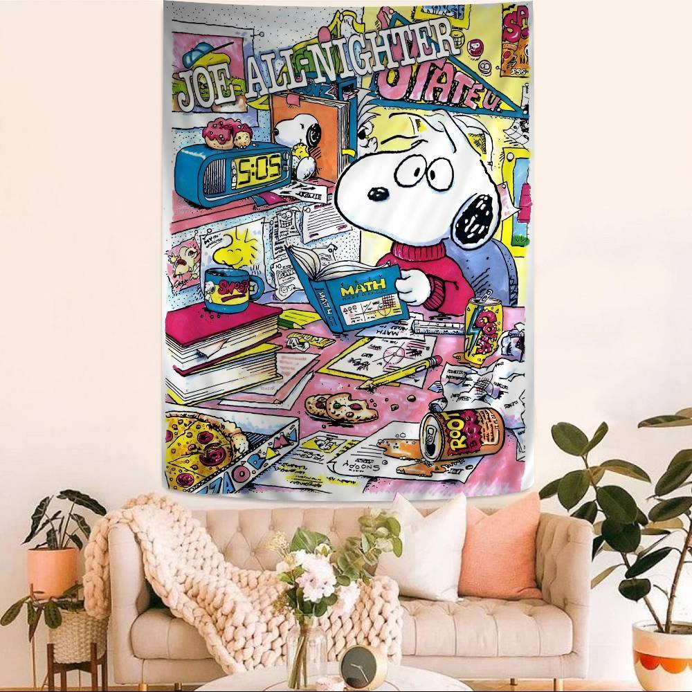The SSnoopy Show Printed Large Wall Tapestry Hanging Tarot Hippie Wall Rugs Dorm Art Home Decor