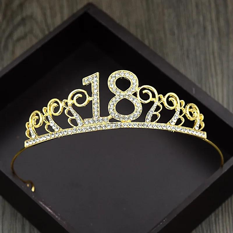 1 шт. Корона принцессы на 18-летие, повязка на голову, хрустальная свадебная корона, повязка для волос, женский головной убор, украшение для волос