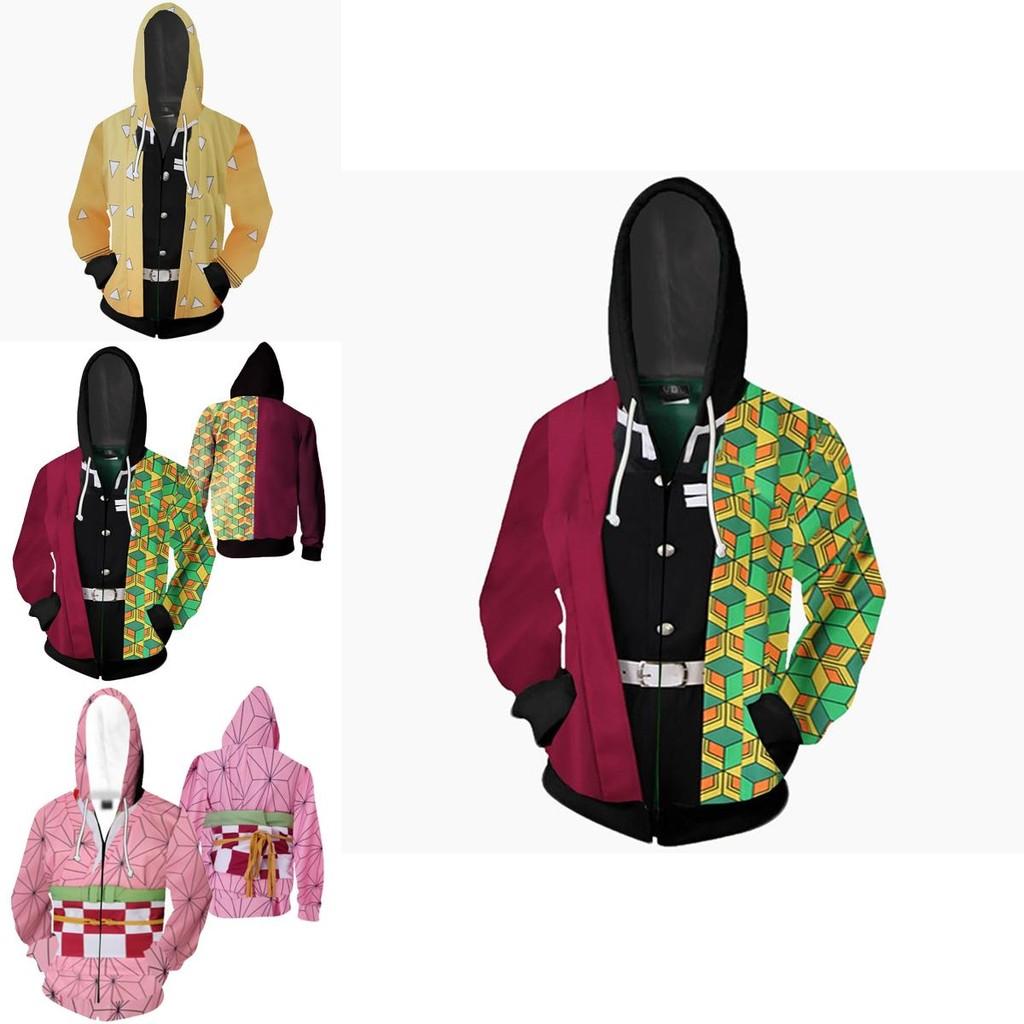 Худи Demon Slayer Kimetsu No Yaiba яркое мягкое на молнии для комфорта