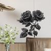 Creative Black Rose Wall Stickers Personalized Bedroom Living Room Home Decor Wall Decoration Peel and Stick