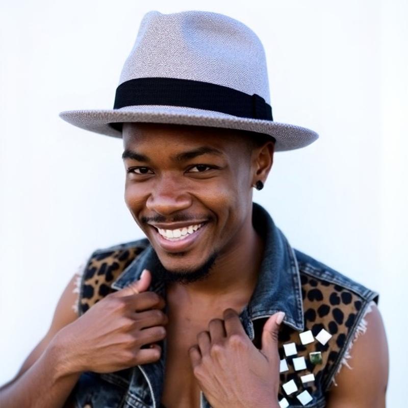 Мужская летняя соломенная шляпа-трилби Защита от солнца Легкая Складная для пляжа Путешествий Активного отдыха