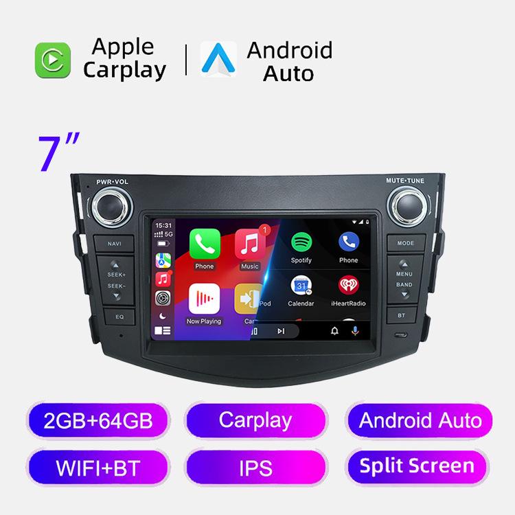 Toyota RAV4 Android-навигация и камера заднего вида с поддержкой HD CarPlay.