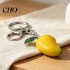 Casual Style Keychain Pendant Zinc Alloy Mango Shape Key Chain with Lobster Clasp Easy to Hang Holder Backpack Car Accessory Fruit