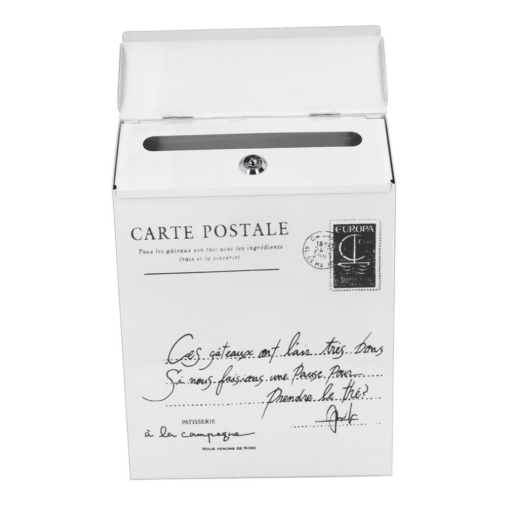 Железный почтовый ящик настенный в деревенском стиле, запираемый на 2 ключа, 3 крючка, водонепроницаемый ящик для предложений для дома, офиса