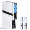 With PS5 PS5 Cooling Fan with Automatic Temperature Fan Speed Fan Speed Indicator Light USB Rapid Heat Heat Low Accessory for New PS5 Compatible with