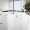 Shower Curtain Hooks, 12 Pcs Clear Shower Curtain Rings, Plastic Glide Roller Shower Hooks, Rust Proof Anti-Drop Shower Rings, Smooth Sliding Double