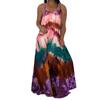 Women's Camisole Dress Maxi Long Dress, Colorful Graffiti Print Dress, Spring/summer V-neck Casual Vacation