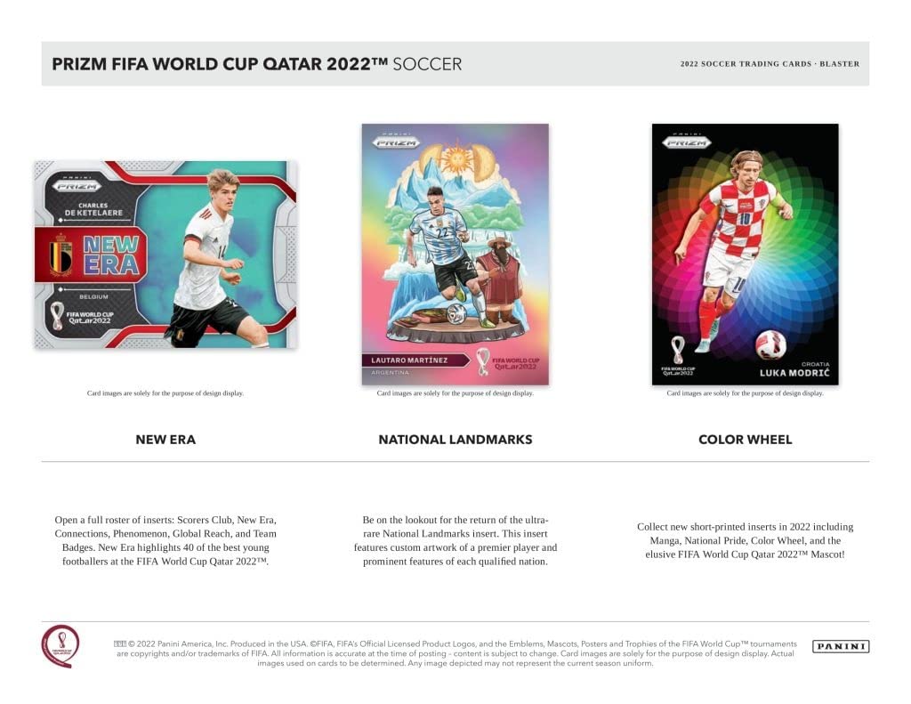 Карточка-бластер Panini Prizm FIFA World Cup Qatar Soccer Card 2022 года Карточка-бластер Panini Prizm FIFA World Cup Qatar Soccer Card 2022 года