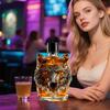Бутылка для виски Yousheng 300 мл, графин в форме головы волка, бутылка для вина из боросиликатного стекла с герметичным уплотнением, графин для виски