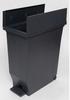 Asbel Trash Can with Can Be Stored Under the Hygienic A6303 Lid, Double-opening Pedal, Counter, 30L, Black,