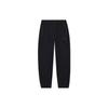 Solid Color Print Logo Elastic Waist Casual Pants Men Bottoms Black AKLSB47-3