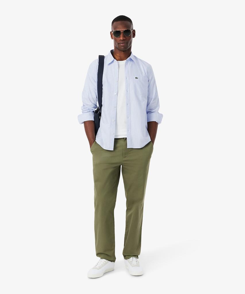 LACOSTE Men'S Oxford Striped Shirt Ch7552-56G E7B