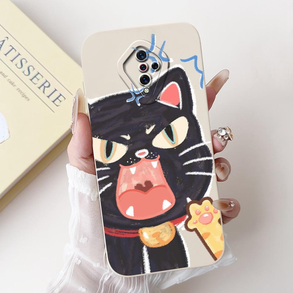 For Vivo 1920 Phone Case Vivo V17 Russia Y51 2020 Sept. X50 Lite Luxury Cartoon Animals Bumper Matte Silicone Soft Back Cover