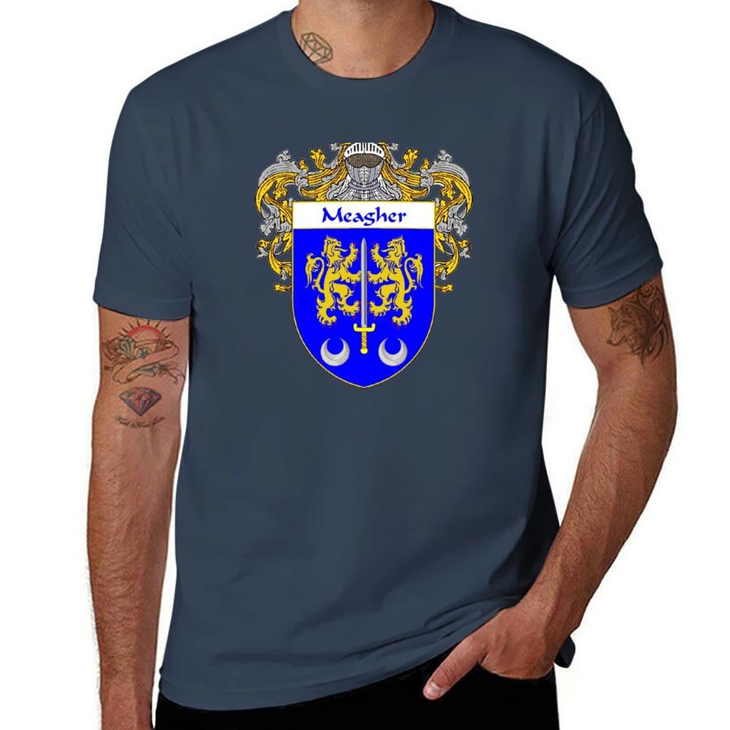 Meagher Coat Of Armsfamily Crest Tshirt Unisex T Shirt Graphic Cotton T Shirts High Quality Tshirt