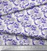 Soimoi Poly Crepe Fabric Butterfly & Peony Floral Printed Craft Fabric by the metre 42 Inch