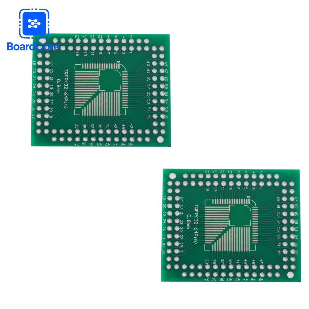 10/20 шт. Адаптерная печатная плата SMD FQFP TQFP 32 44 64 80 100 LQFP SMD DIP-переключатель 0,5/0,8 мм Комплект печатных плат