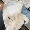 Белый вязаный свитер женский осенний с чувством дизайна рубашка с длинным рукавом топ