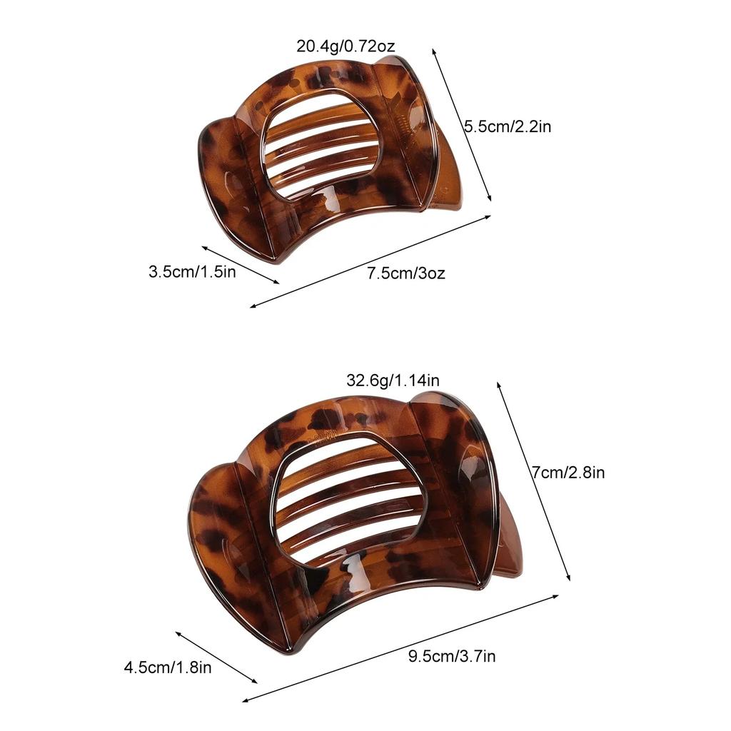 Новые большие и маленькие размеры заколки для волос из поликарбоната для женщин, нескользящие аксессуары для волос, винтажные заколки в форме утиного когтя, заколки для девочек