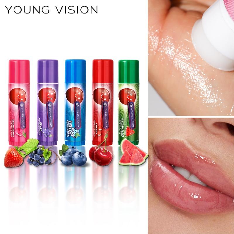 YOUNG VISION Lip Balm 5pcs Combo Set Fruit Flavour Moisturising & Lip Lines Lip Balm