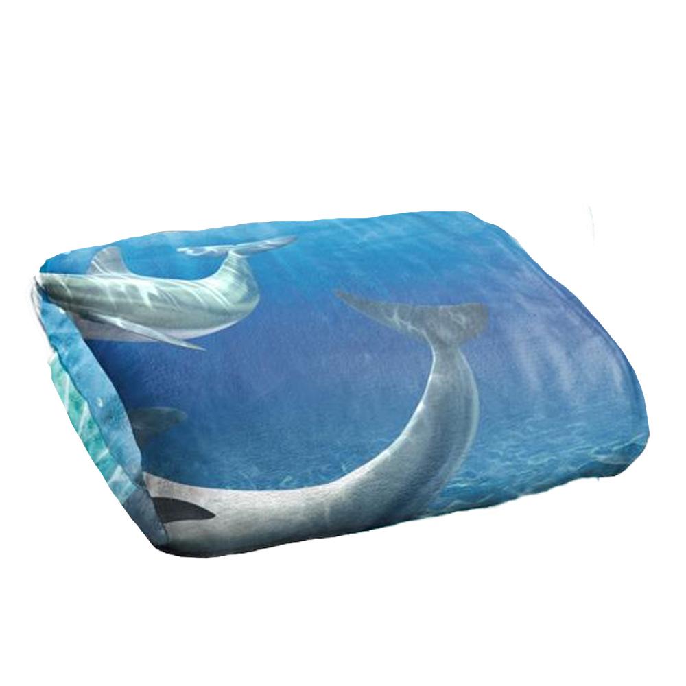Royce McClure Silky Dolphin Bubbles Supersoft Blanket
