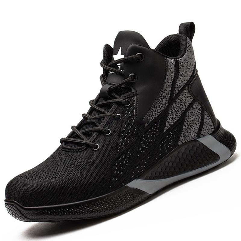 Мужские защитные ботинки с высоким верхом, защитная обувь, мужские женские рабочие ботинки со стальным носком, мужские противоударные неразрушимые строительные ботинки, зимние