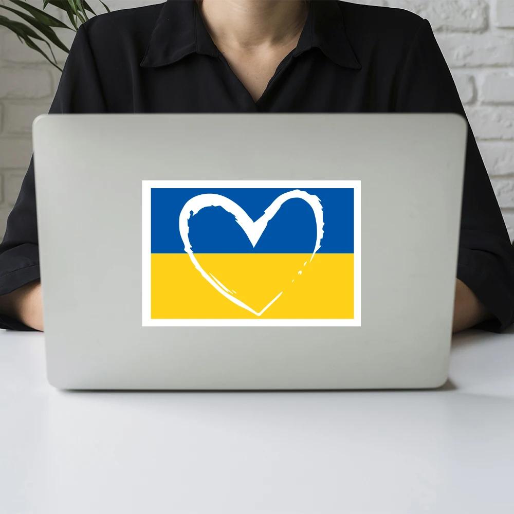 Автомобильная наклейка Цвета украинского флага Сочетание Сердца Виниловая наклейка Водонепроницаемая наклейка Авто Мото Ноутбук Декор Автомобиля Внешний Декор Аксессуары