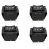 Set of 4 6 PIN DPDT 250V/10V/15A Momentary Rocker Switch, Double Pole Throw, for Car