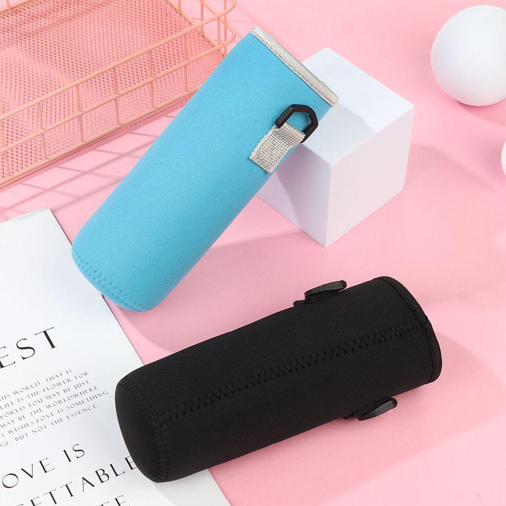 Water Bottle Cover Bag Pouch With Strap Neoprene Water Pouch Holder Shoulder Strap Black Bottle Carrier Insulat Bag