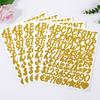 10 Sheets Glitter Letter Stickers Self Adhesive Waterproof Alphabet Number Vinyl Stickers Small Mailbox Decals for Water Bottle Window