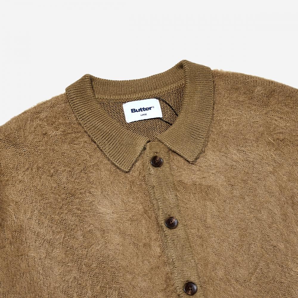 Butter Goods Мохеровая трикотажная рубашка на пуговицах Мохеровая трикотажная рубашка на пуговицах